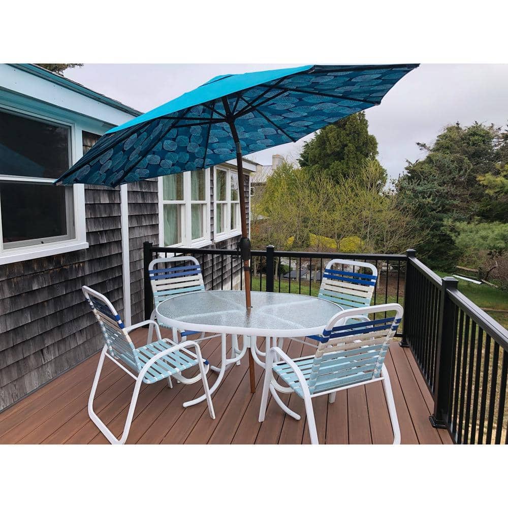 Aria Railing 3 in. x 3 in. x 36 in. Black Powder Coated Aluminum Deck Post Kit