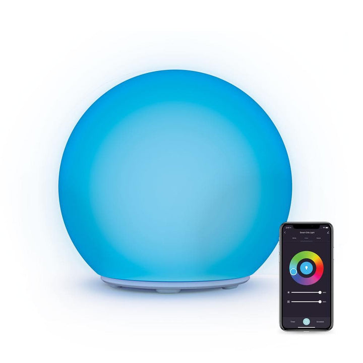 atomi smart 7 in. Multi-Color Smart Wi-Fi Portable LED Orb Lamp with Smart Wi-Fi Control