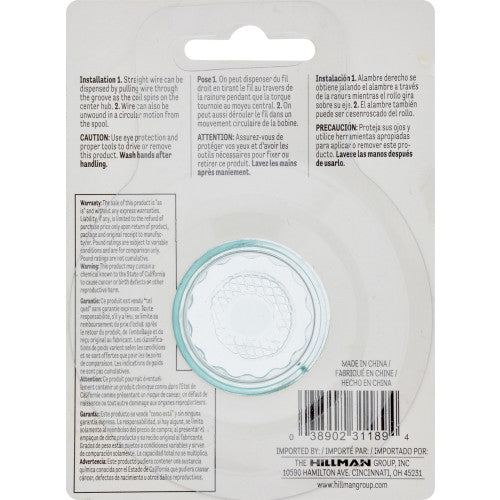 Hillman Plastic Coated Steel Wire, 18 Gauge x 50 ft (25 lb Capacity)