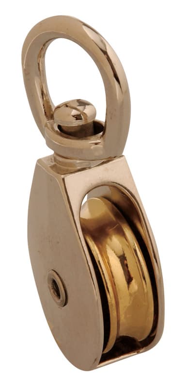 Campbell 1/2 in. Nickel Copper Swivel Eye Single Sheave Pulley