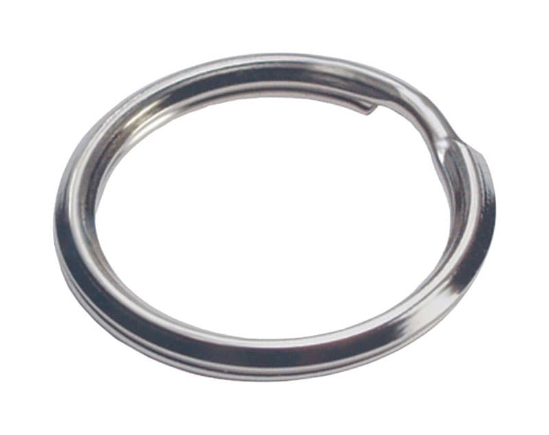 Hillman 1 in. D Tempered Steel Silver Split Rings/Cable Rings Key Ring