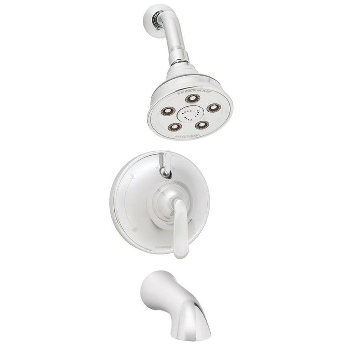 Caspian 1-Handle 3-Spray Tub and Shower Faucet Combination in Polished Chrome (Valve Included) - Super Arbor