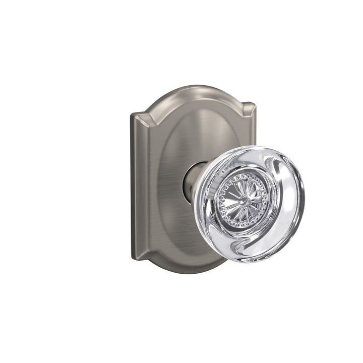 Schlage Custom Hobson Aged Bronze with Camelot Trim Combined Interior Glass Door Knob