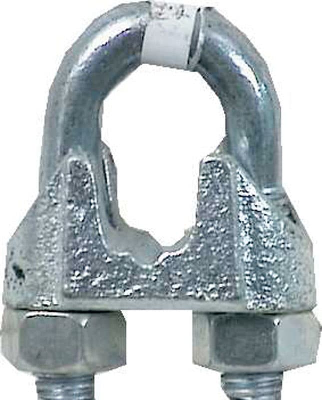 Campbell Electrogalvanized Malleable Iron Wire Rope Clip, 2-1/2 in Length