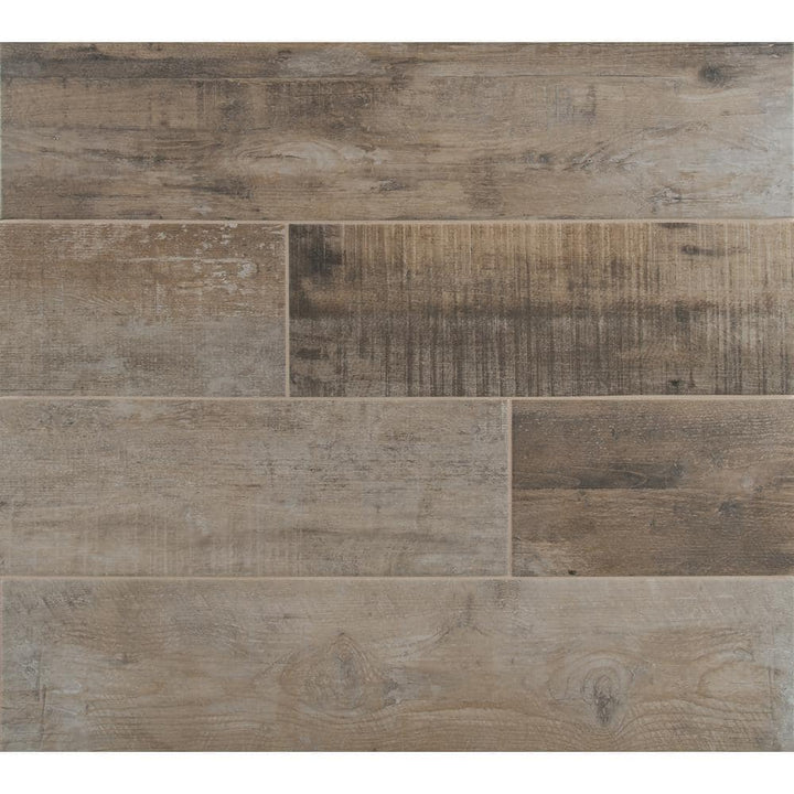 MSI Barnwood Cognac 8 in. x 36 in. Matte Porcelain Floor and Wall Tile (20 Cases / 280 sq. ft. / Pallet)