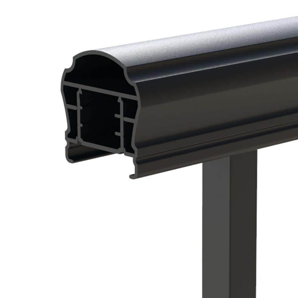 Barrette Outdoor Living VersaRail Cambridge 6 ft. x 36 in. Matte Black Aluminum Decorative Rail Stair Kit