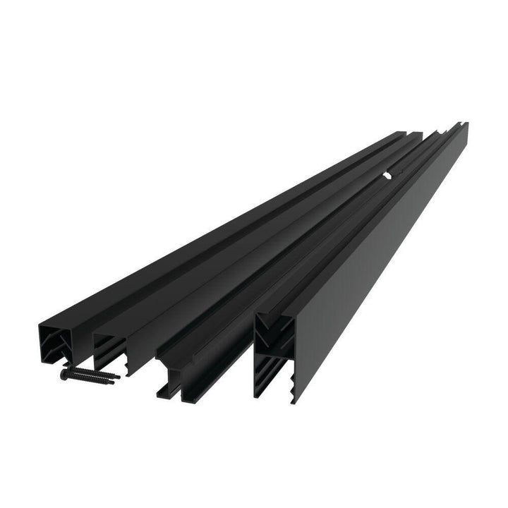 Barrette Outdoor Living Mixed Materials Matte Black 3-Piece Channel Kit DSP Vinyl
