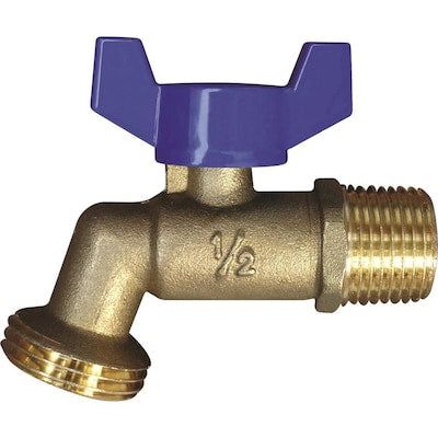 AMERICAN VALVE 1/2-in MNPT Brass Quarter Turn Hose Bibb
