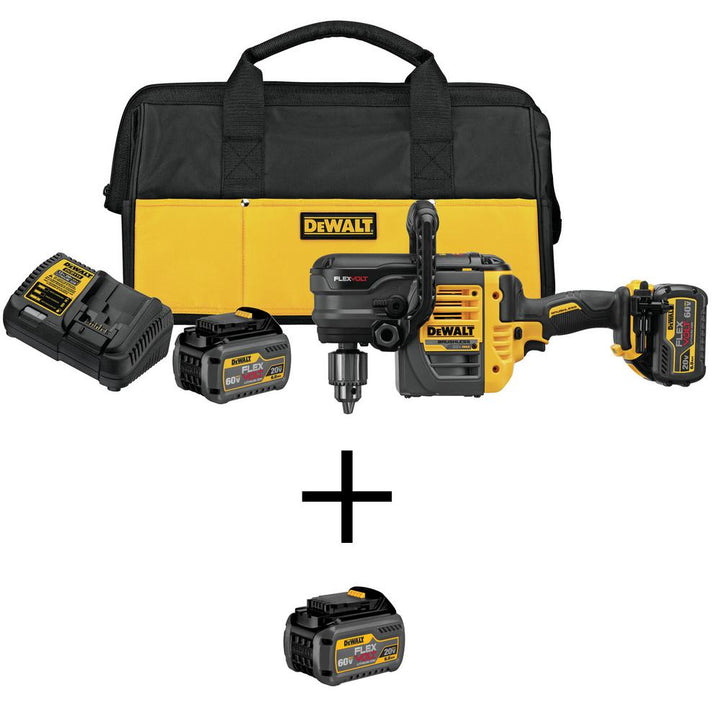 FLEXVOLT 60-Volt MAX Lithium-Ion Cordless Brushless 1/2 in. Stud and Joist Drill with Batteries and Bonus Battery 2Ah - Super Arbor