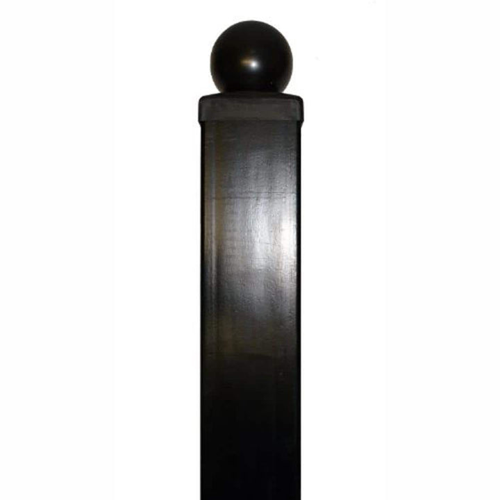 ALEKO 2 in. x 2 in. x 90 in. Black Steel Pedestrian Gate Post, Lot of 2