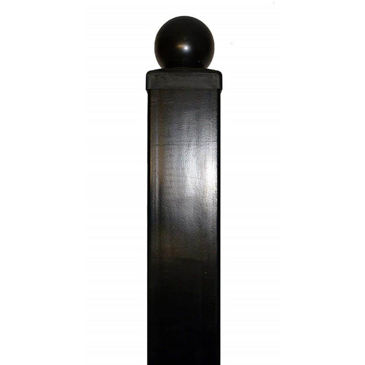 ALEKO 3.5 in. x 3.5 in. x 8 ft. Black Iron Driveway Gate Post