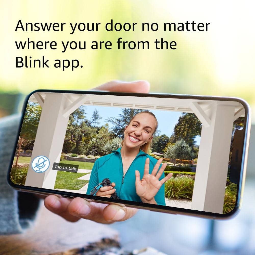 Blink Battery or Wired - Smart Wi-Fi HD Video Doorbell Camera in Black