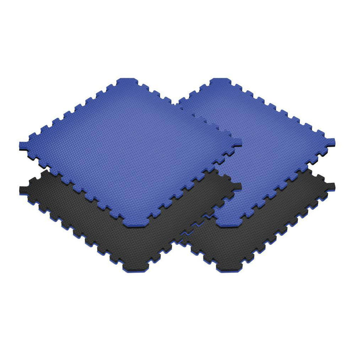 Norsk Blue/Black 24 in. x 24 in. EVA Foam Sport Multi-Purpose Reversible Interlocking Tile (20-Tile)