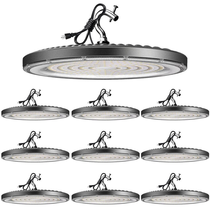 bulbeats 10Pack of 240W LED High Bay Light 36000LM High Bay LED Shop Lights AC100-277V Commercial Bay Lighting for Warehouse