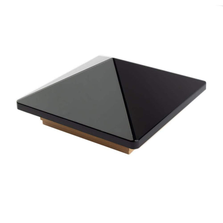 Deckorators 6 in. x 6 in. Victoria Black High Point Cedar Wood Post Cap