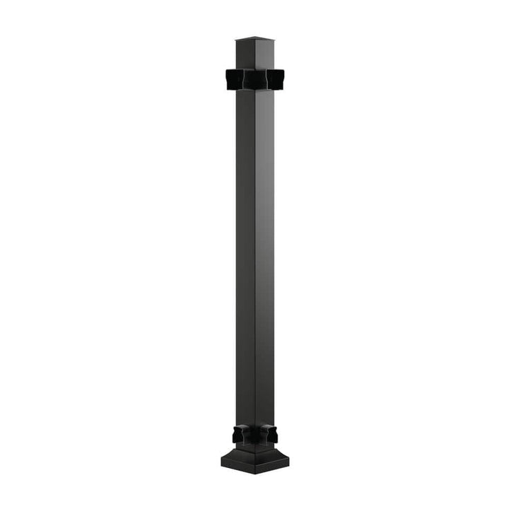 Fiberon Cityside 42 in. x 2.5 in. Black Contemporary Aluminum Corner Post