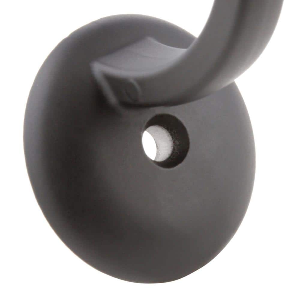 EVERMARK Stair Parts 2-3/4 in. x 2-1/16 in. Black Aluminum Alloy Heavy Duty Wall Rail Mounting Bracket