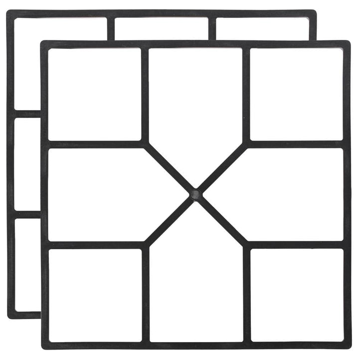 Gardenised Decorative Pavement Mold Cement Form Stamp Walkway Maker Patio Stepping Stone Pavers Reusable Pathway Mould (2-Pack)