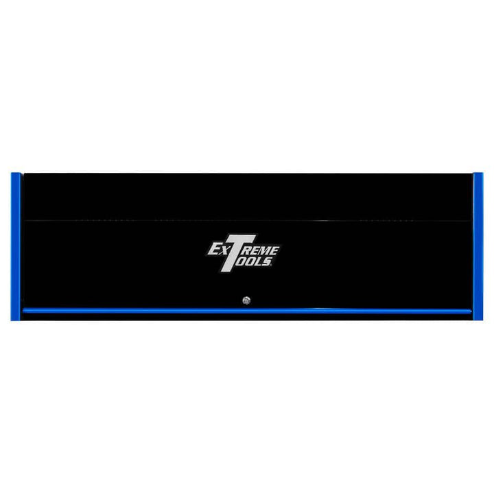Extreme Tools RX Series 72 in. x 25 in. D Triple-Bank Extreme Power Workstation Hutch in Black with Blue Trim
