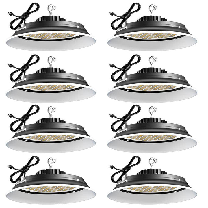 bulbeats 8Pack of 165W LED High Bay Light 24750LM High Bay LED Shop Lights AC100-277V Commercial Bay Lighting for Warehouse