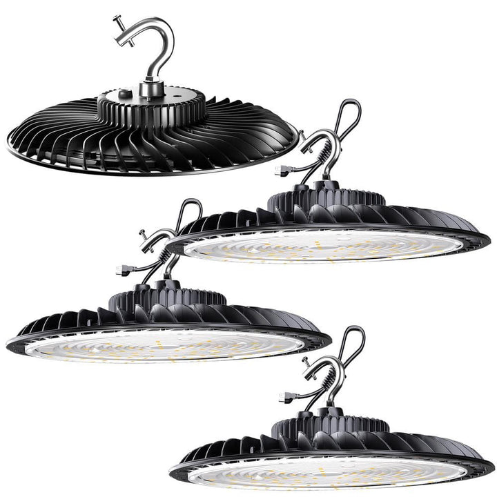 bulbeats 4Pack of 320-Watt LED High Bay Light 48000LM High Bay LED Shop Lights AC100-277V Commercial Bay Lighting for Warehouse