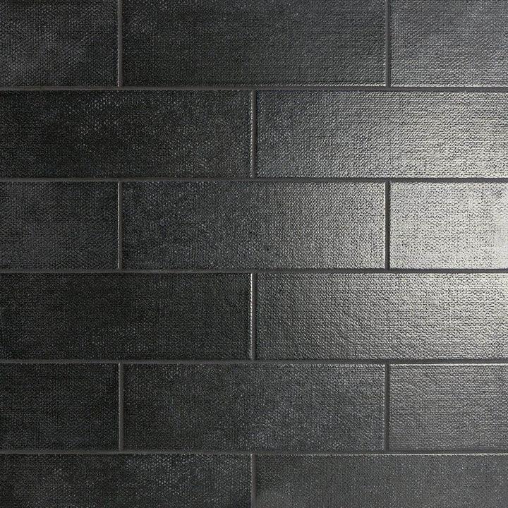 Ivy Hill Tile Piston Camp Black 4 in. x 12 in. Matte Ceramic Wall Tile (10.97 sq. ft./Case)