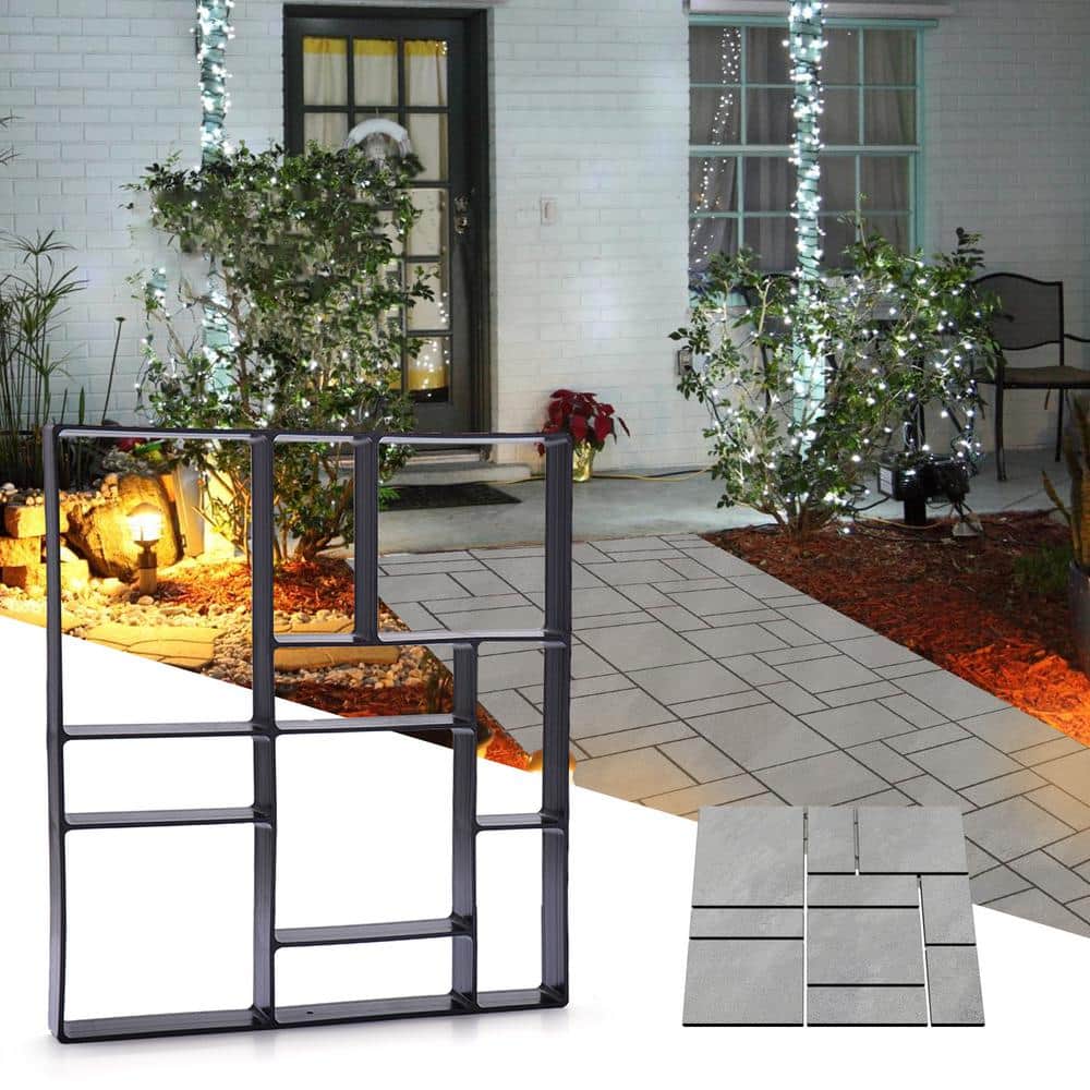 JAXPETY Concrete Pavement Cement Mold Stepping Stone DIY Paver Mold Kit Walk Maker for Patio and Garden