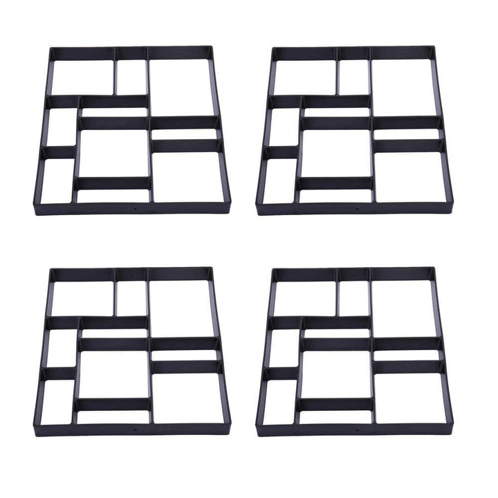 JAXPETY Concrete Mold Cement Paver Stepping Stone Walk Maker (4-Pieces)