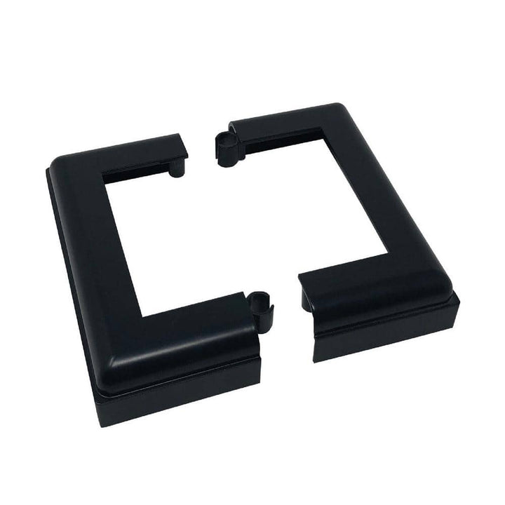 NUVO IRON 5 in. x 4 in. Black Aluminum Post Base Cover (12-Pack)