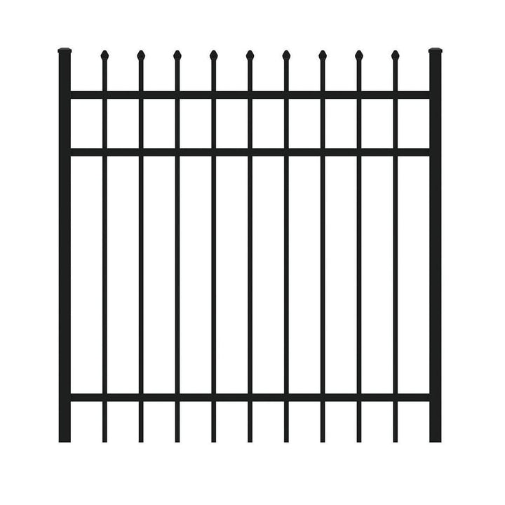 FORGERIGHT Osprey 4 ft. W x 4 ft. H Black Aluminum Fence Gate