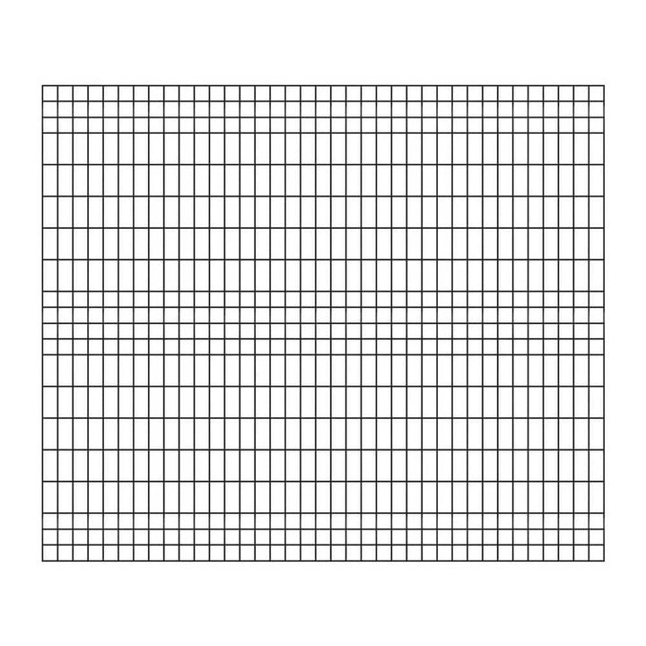 FORGERIGHT 5 ft. H x 6 ft. W Deco Grid Black Steel Fence Panel (5-Pack)