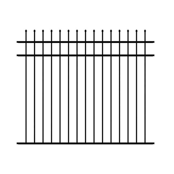 FORGERIGHT 5 ft. H x 6 ft. W Osprey Black Aluminum Fence Panel