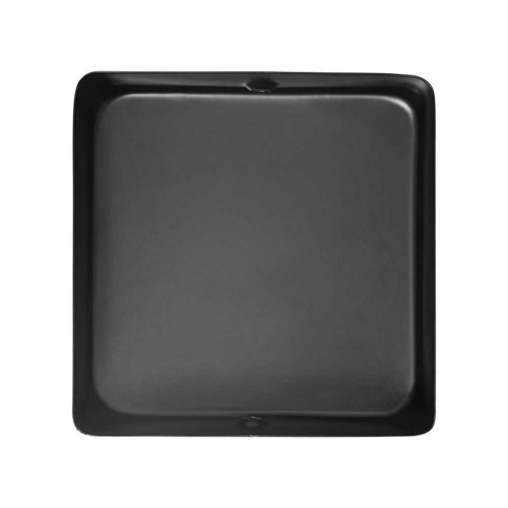 Protectyte 4 in. x 4 in. Black Stainless Steel Flat Top Post Cap with 3/4 in. Lip