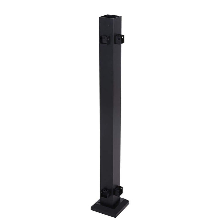 FORTRESS Al13 Home Railing 3-in x 39.5-in Aluminum Black Sand Post