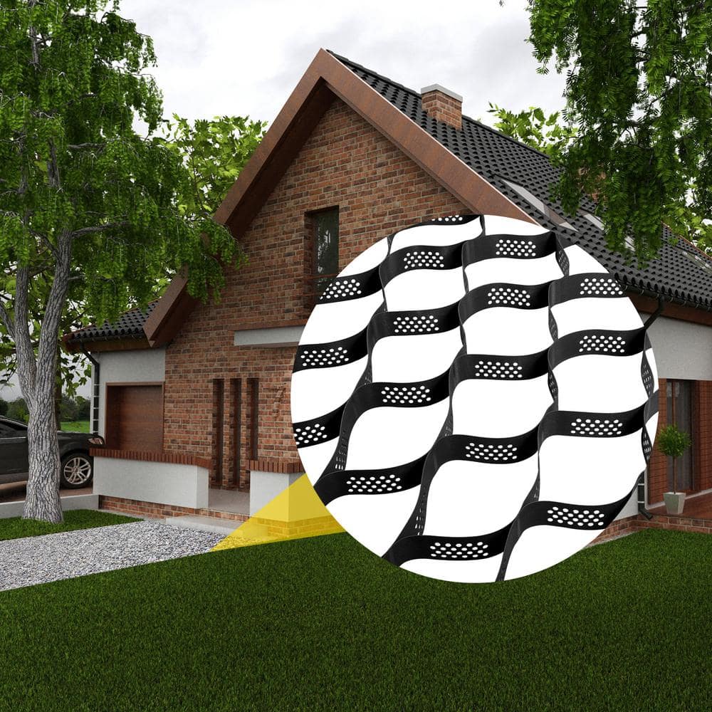 SVOPES Ground Grid, 300 in. x 114 in. x 3 in. Geo Grid for Stabilization, 1885 lbs. /Sqft Plastic Paver for DIY Patio, Walkway