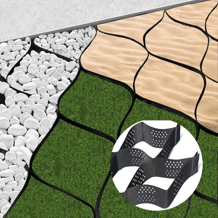 Wellco 3.3 ft. x 6.6 ft. x 2 in. S Series Plastic Ground Geo Grid Driveway Ground Pavers for Landscaping