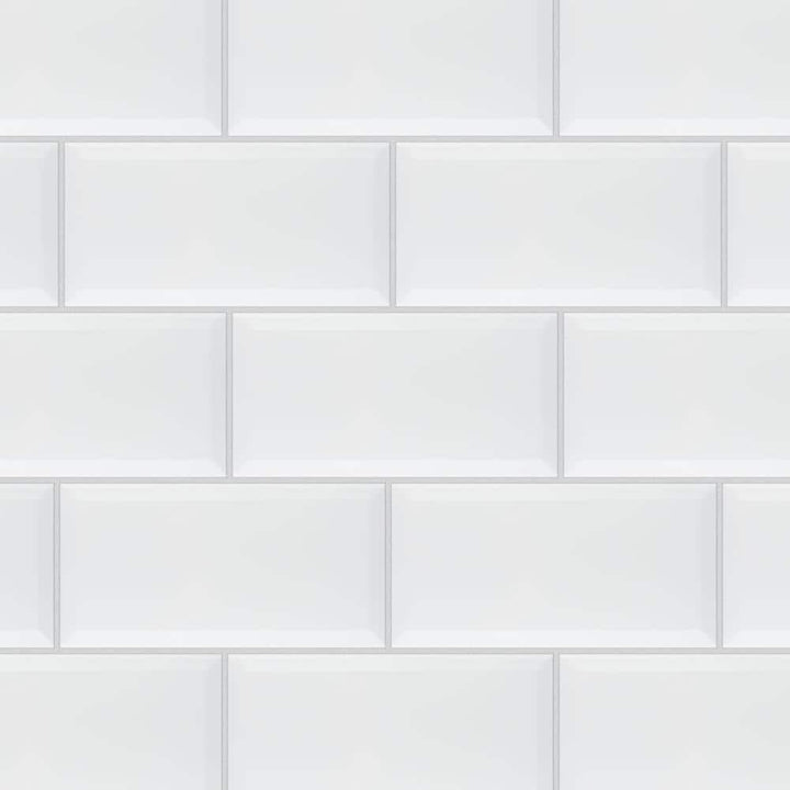 Merola Tile Santorini Biselado Blanco 4 in. x 7-7/8 in. Ceramic Subway Wall Tile (12 sq. ft. / Case)