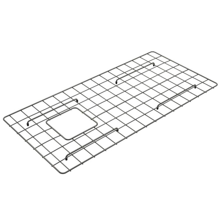 BOCCHI 33 in. Bottom Grid Gun Metal for 36 in. Single Bowl Sink