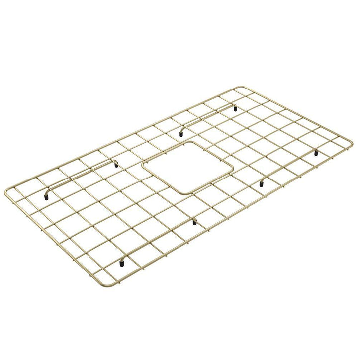BOCCHI Brushed Gold Stainless Steel Bottom Grid for 32 in. Sotto Single Bowl Sink
