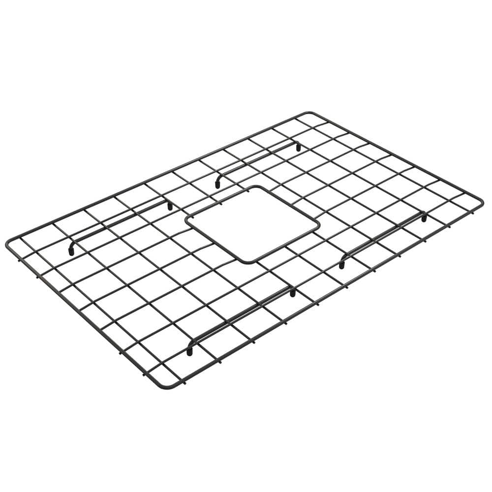 BOCCHI Matte Black Stainless Steel Sink Bottom Grid for 27 in. Single Bowl Sink