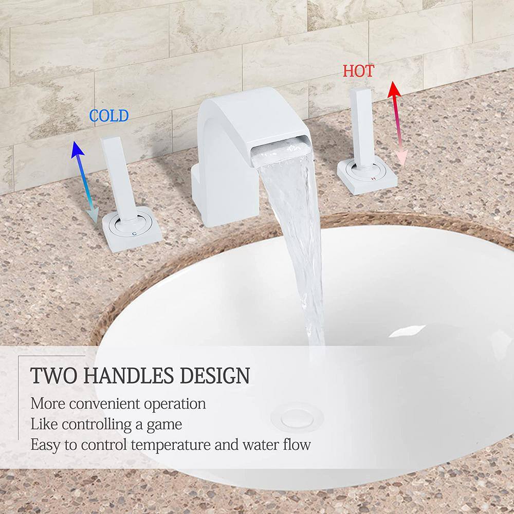 Commercial Double Handle Brass Bathroom Sink Faucet | 16GS-36108