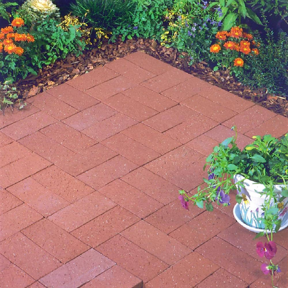 Mutual Materials 8 in. x 4 in. x 2.25 in. Brick Red Clay Paver (240-Pieces/53 sq. ft/Pallet)