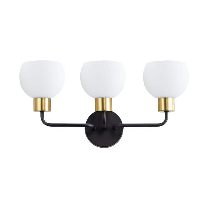 Maxim Lighting Coraline 3-Light Bronze Bath Vanity Light, E26, Steel/Glass