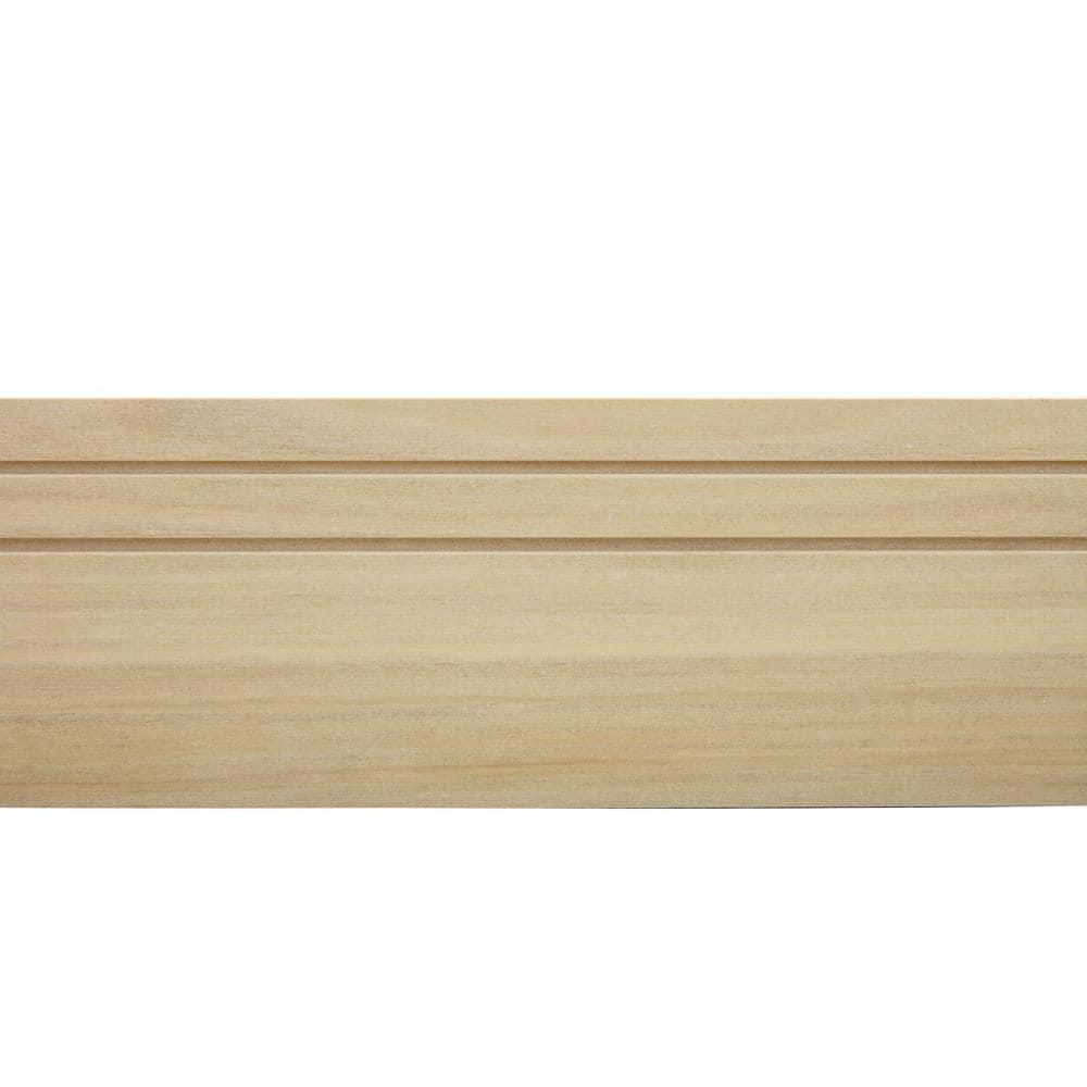 Ornamental Mouldings 4687 in. D x 3.5 in. W x 92 in. L Unfinished Poplar Wood Tova Casing Moulding