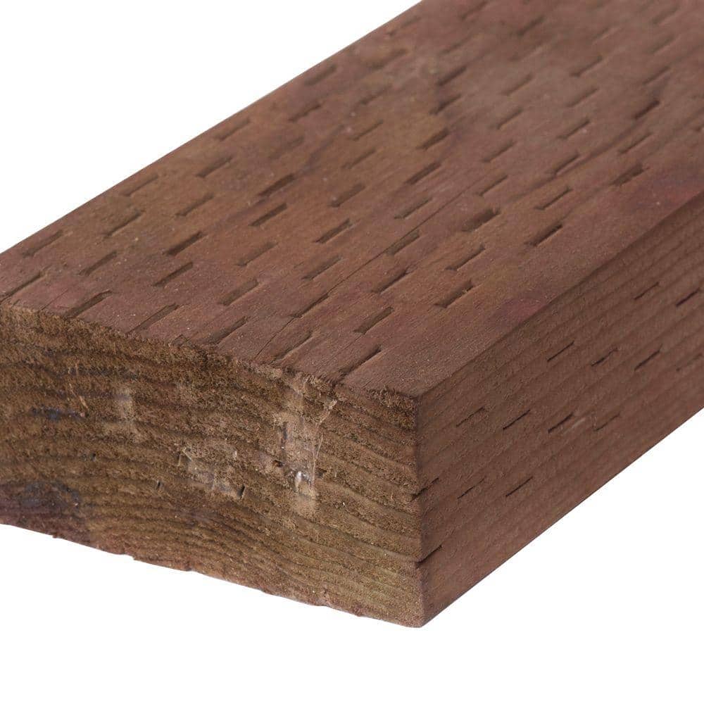 2 in. x 4 in. x 10 ft. Brown Stain Ground Contact Pressure-Treated Lumber WW (Actual: 1.5 in. x 3.5 in. x 120 in.)
