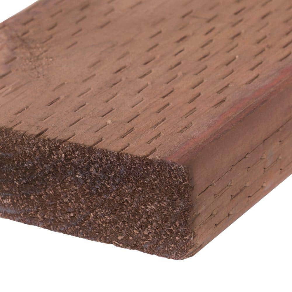 2 in. x 6 in. x 8 ft. Pressure-Treated Lumber Brown Stain Ground Contact WW (Actual: 1.5 in. x 5.5 in. x 96 in.)