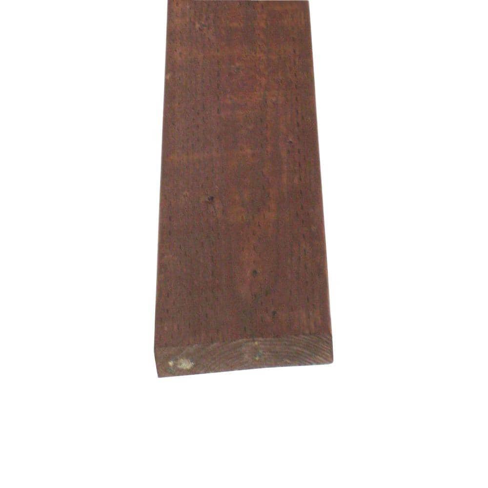2 in. x 8 in. x 16 ft. Pressure-Treated Lumber Brown Stain Ground Contact WW (Actual: 1.5 in. x 7.25 in. x 192 in.)