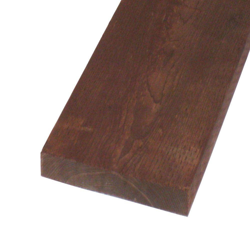 2 in. x 12 in. x 16 ft. Pressure-Treated Lumber Brown Stain Ground Contact WW (Actual: 1.5 in. x 11.25 in. x 192 in.)