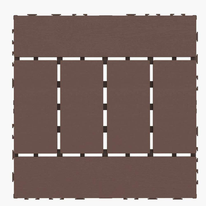 Tidoin Outdoor 1 ft. x 1 ft. Composite Deck Tile in Brown(44 Per Box)