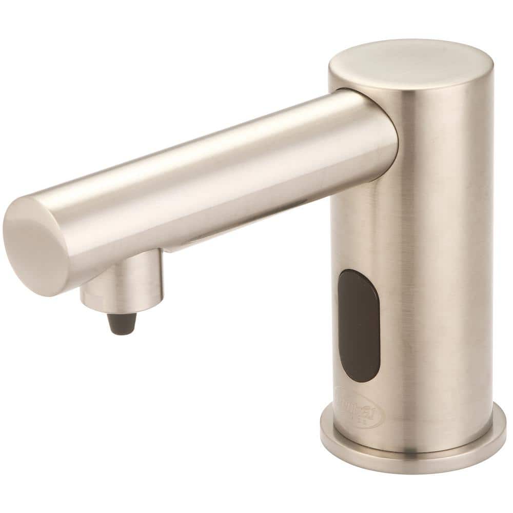 Central Brass Brushed Nickel Electronic Sensor Utility Faucet with Soap Dispenser